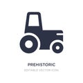 prehistoric icon on white background. Simple element illustration from Transportation concept