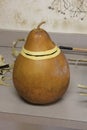 Prehistoric Indian gourd bowl at Fort Ancient Museum