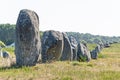 Menhirs alignment. Carnac, Brittany. France Royalty Free Stock Photo