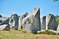 Menhirs alignment. Carnac, Brittany. France Royalty Free Stock Photo