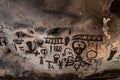 Prehistoric mural drawings in Magura cave,