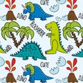 Prehistoric pattern. Dino Friends