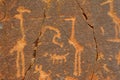 Prehistoric petroglyphs Royalty Free Stock Photo