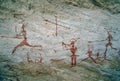 Prehistoric Petroglyphs, rock Art ,Akakus ,Acacus, Mountains, Sahara, Libya Royalty Free Stock Photo