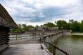 Lake dwellings at Lake Constance. Open-air archaeological museum presenting archaeological finds and replicas of pile-dwelling