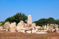 The prehistoric ruins of megalithic temple of Hagar Qim, Malta Royalty Free Stock Photo