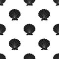 Prehistoric seashell icon in black style isolated on white background. Dinosaurs and prehistoric symbol stock vector