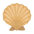 Prehistoric seashell icon in cartoon style isolated on white background. Dinosaurs and prehistoric symbol stock vector