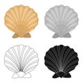 Prehistoric seashell icon in cartoon style isolated on white background. Dinosaurs and prehistoric symbol stock vector