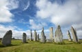 Prehistoric site with menhirs in Scotland. Callanish. Lewis isle