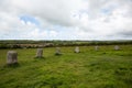 Prehistoric stone circle called the Merry Maidens near Penzance, Cornwall UK