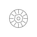 Prehistoric stone wheel icon. Element of prehistoric line icon Royalty Free Stock Photo
