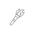 Prehistoric torch icon. Element of prehistoric line icon