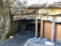 Prehistoric Wildkirchli caves or die WildkirchlihÃÂ¶hle HÃÂ¶hlebÃÂ¤re or Hoehlebaere and Eesidle in the Appenzellerland region