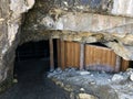 Prehistoric Wildkirchli caves or die WildkirchlihÃÂ¶hle HÃÂ¶hlebÃÂ¤re or Hoehlebaere and Eesidle in the Appenzellerland region