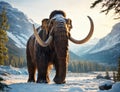 Prehistoric wolly mammoth, an ancient giant of the ice age