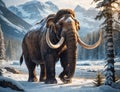 Prehistoric wolly mammoth, an ancient giant of the ice age