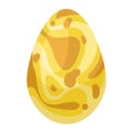 prehistoric yellow egg painted