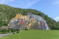 Prehistorical mural in Valle de Vinales Royalty Free Stock Photo