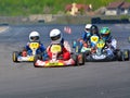 PREJMER, BRASOV, ROMANIA - MAY 3: Unknown pilots competing in National Karting Championship Dunlop 2015,