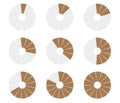 Preloader, circular loading bar. Pie chart, pie graph. Vector template Royalty Free Stock Photo