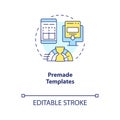 Premade templates concept icon
