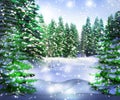Premade Winter Backdrop Royalty Free Stock Photo