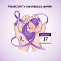 Prematurity Awareness Month Support Illustration Royalty Free Stock Photo