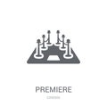 Premiere icon. Trendy Premiere logo concept on white background