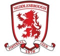 Middlesbrough logo editorial illustrative on white background Royalty Free Stock Photo