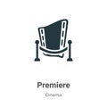 Premiere vector icon on white background. Flat vector premiere icon symbol sign from modern cinema collection for mobile concept Royalty Free Stock Photo