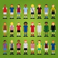 Premiership Cartoon Footballer Collection Royalty Free Stock Photo