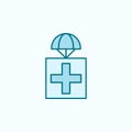 premise with medicines field outline icon Royalty Free Stock Photo