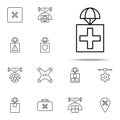 premise with medicines icon. Drones icons universal set for web and mobile