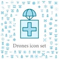 premise with medicines icon. drones icons universal set for web and mobile