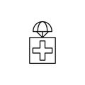 premise with medicines icon. Element of drones for mobile concept and web apps illustration. Thin line icon for website design and Royalty Free Stock Photo