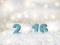 The premise of the New Year 2016 in 3D. Royalty Free Stock Photo
