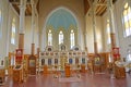 The premises and church decoration of the church of the holy first-hand apostles Peter and Paul. Krasnoznamensk, Kaliningrad Royalty Free Stock Photo