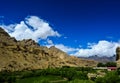 Premises of Mulbekh monastery in Jammu and Kashmir India