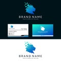 Premium amazing logo lion tech vector