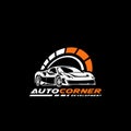 Auto Corner Car Garage Racing Development Logo Isolated