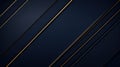 Premium background design with diagonal dark blue line pattern. Vector horizontal template for digital lux business banner, Royalty Free Stock Photo