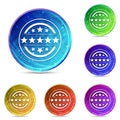 Premium badge icon digital abstract round buttons set illustration Royalty Free Stock Photo