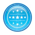 Premium badge icon floral blue round button Royalty Free Stock Photo