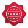 Premium badge icon misty rose red starburst sticker button Royalty Free Stock Photo