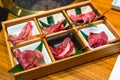 Premium beef for japanese yakiniku barbecue Royalty Free Stock Photo