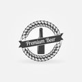 Premium beer bottle logo