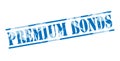 Premium bonds blue stamp Royalty Free Stock Photo