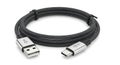 Premium braided USB C to A charging data cable Royalty Free Stock Photo