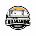 Premium Caravaning Emblem Logo Vector Illustration Isolated Royalty Free Stock Photo